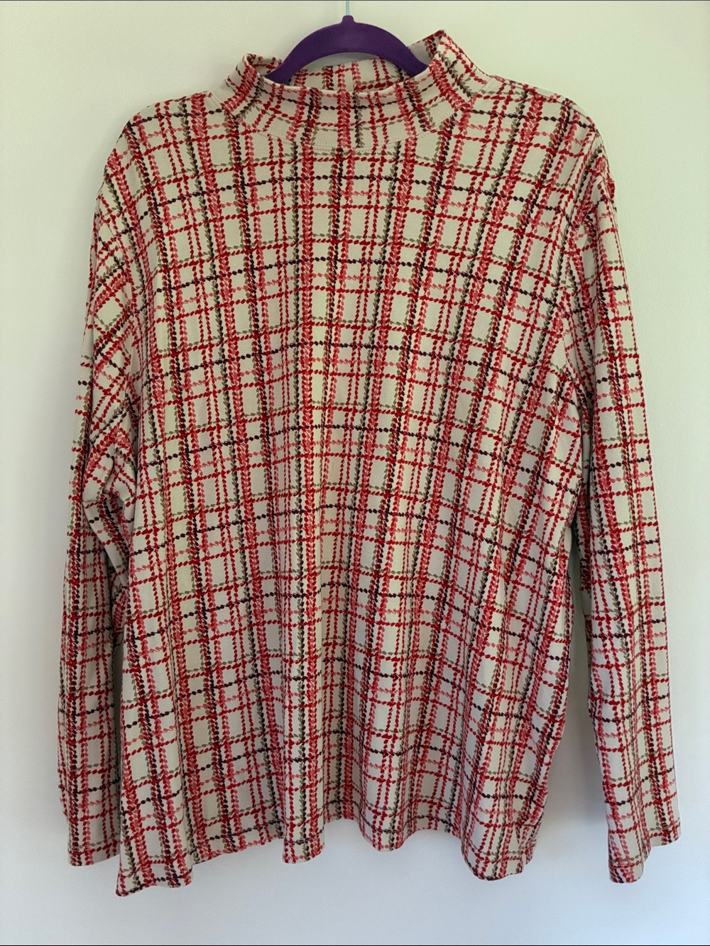 Appleseed’s Red Plaid Long Sleeve Women's Shirt Size 2XL
